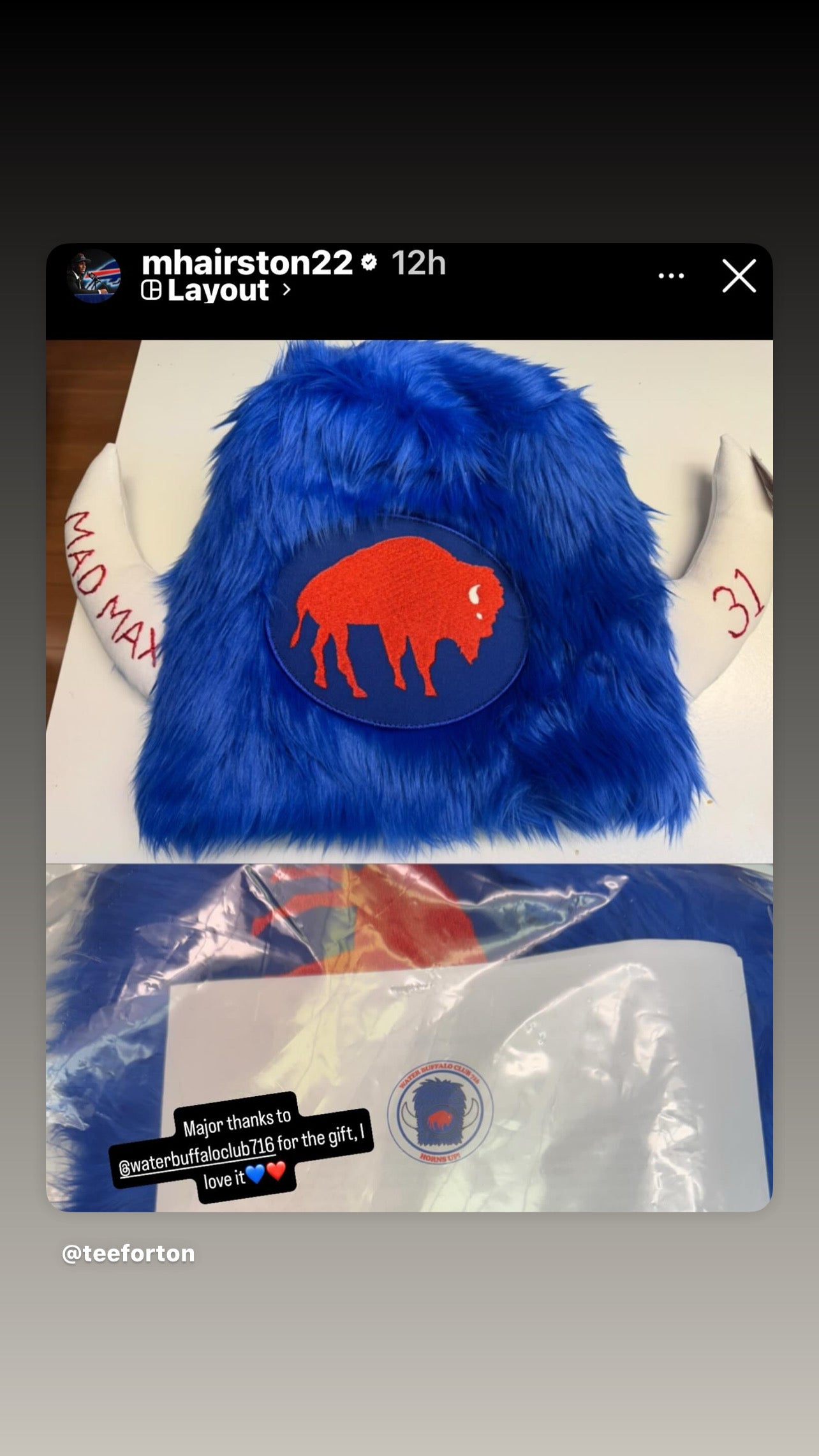 Deluxe Custom Hat with Embroidered Horns of words or names of your choice.
