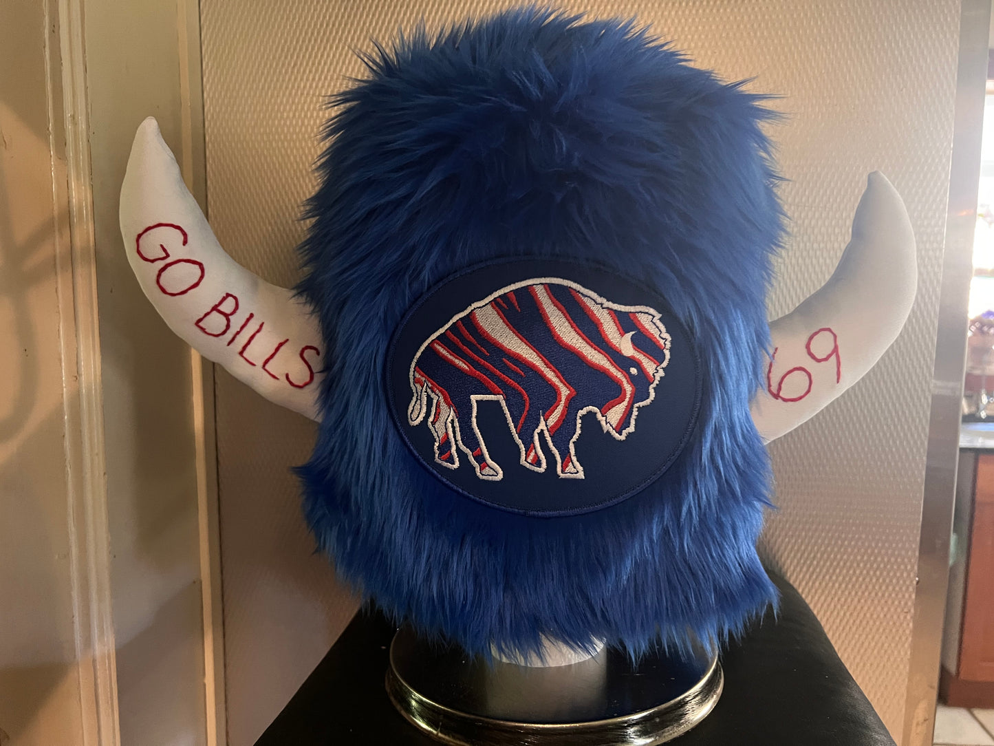 Deluxe Custom Hat with Embroidered Horns of words or names of your choice.