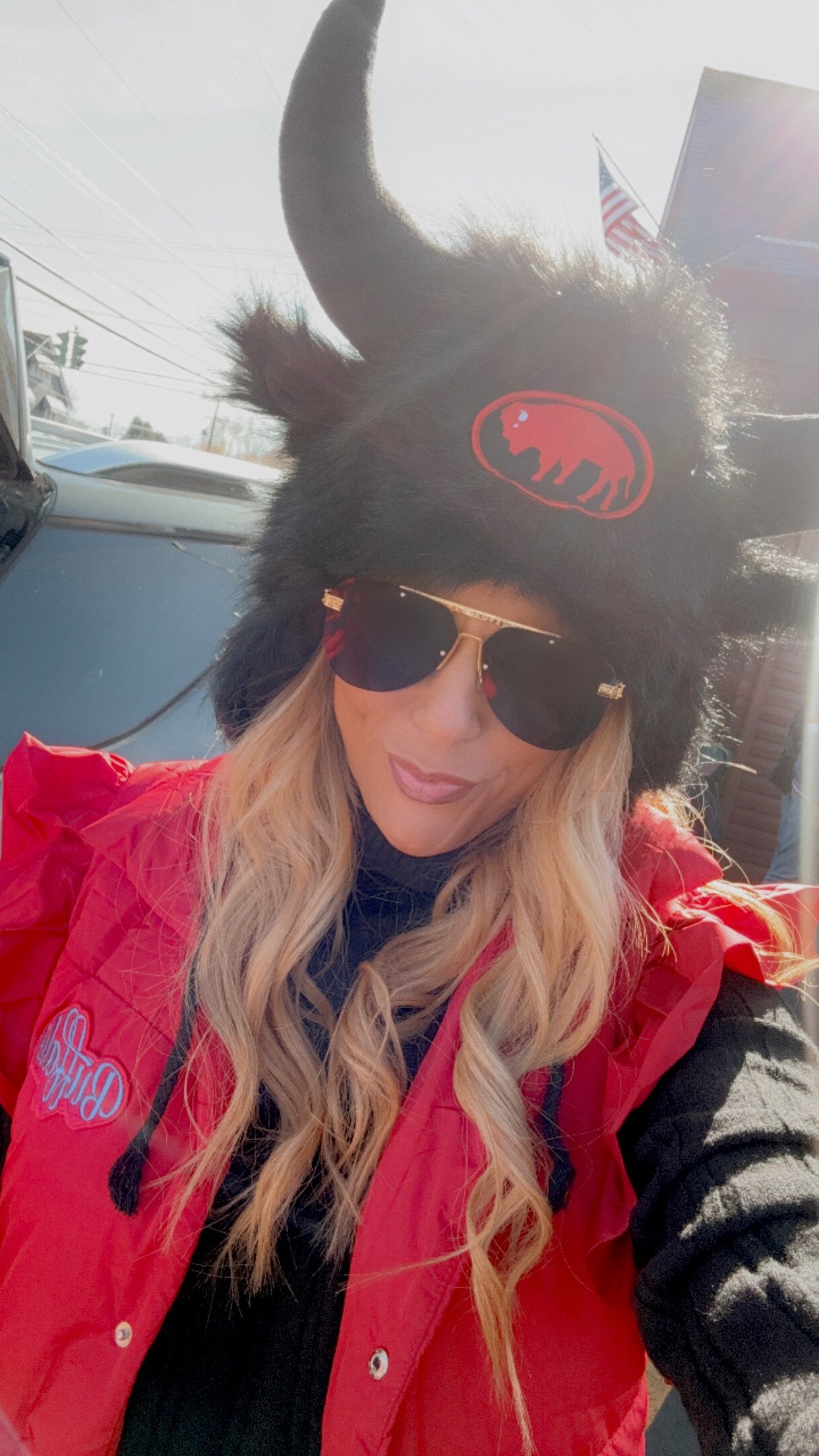 Black low profile hat with fleece lining