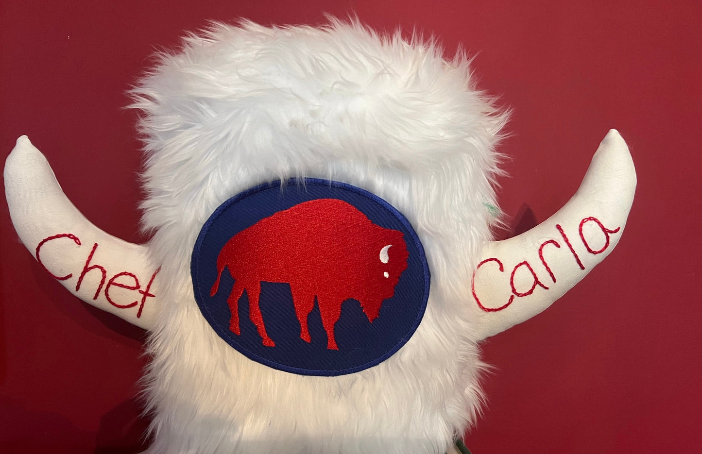 Deluxe Custom Hat with Embroidered Horns of words or names of your choice.