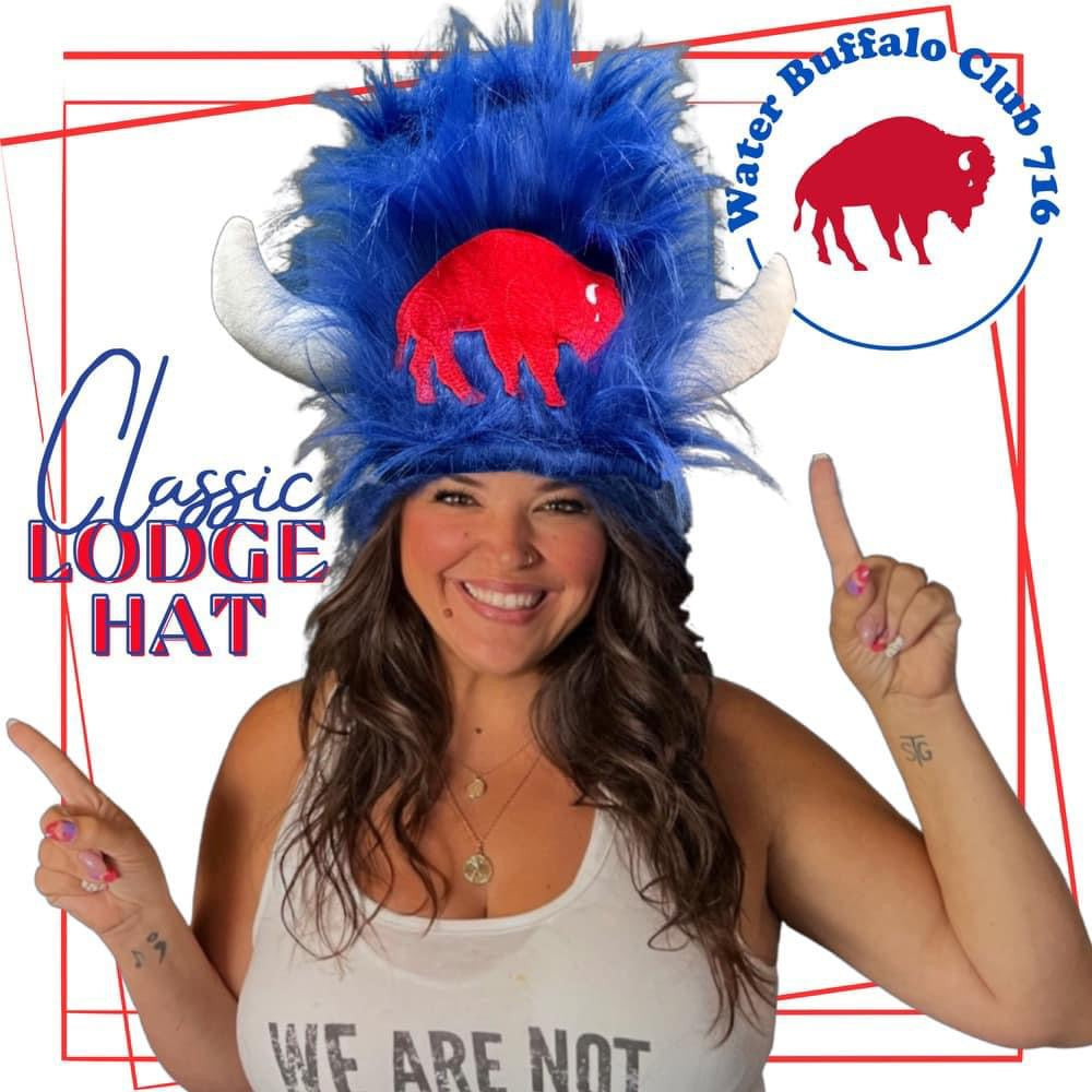 "Classic" Official Water Buffalo Club Hat with White Horns- (this style is only available in blue)