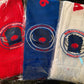 Scarf in red, white or blue
