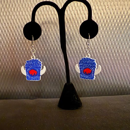 Earrings - 1" double sided 3D printed flat WBC hat(various colors)
