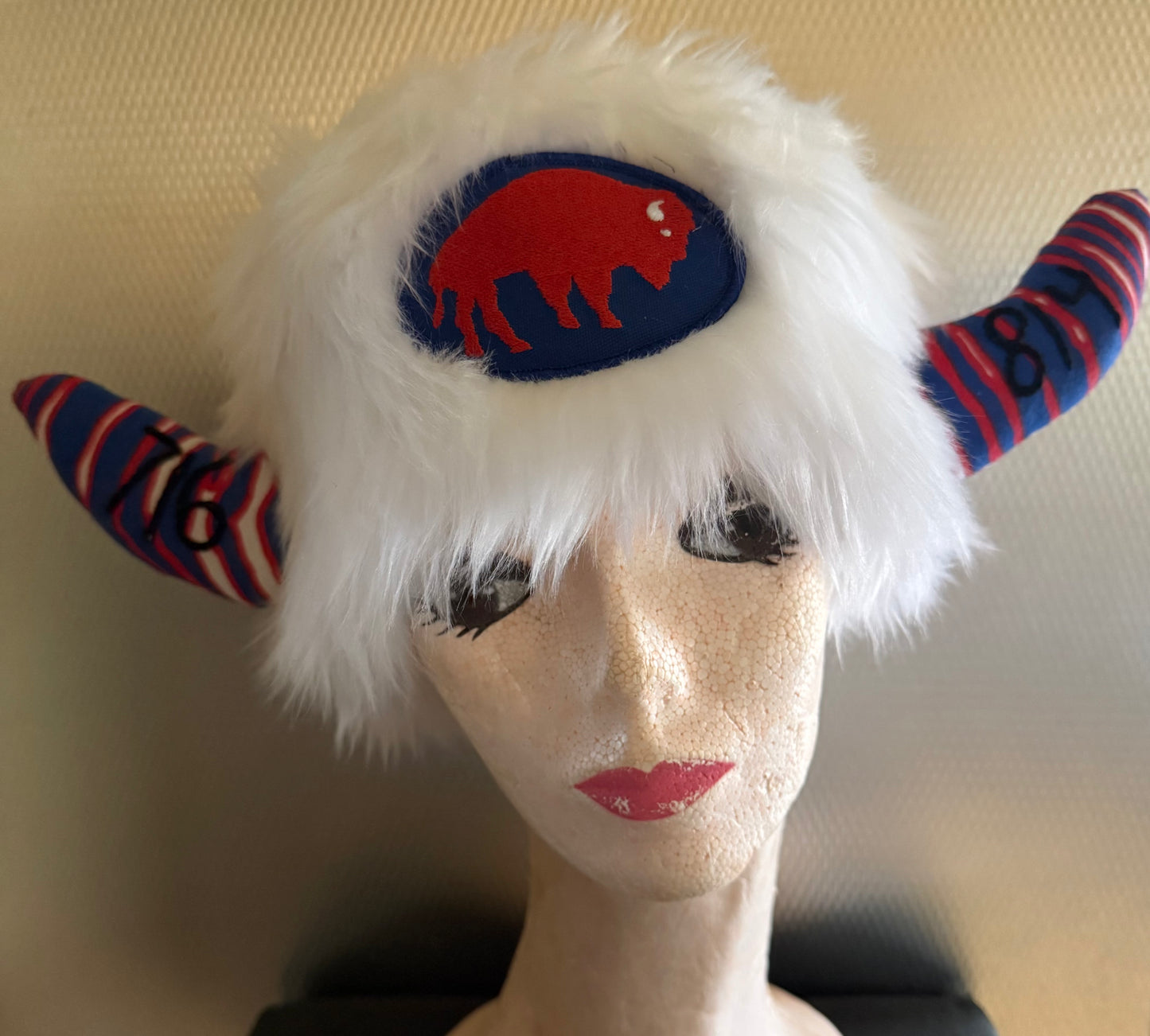 LOW LOW Profile 5" Handmade Lightweight Football Cap (fur and horn color options available)