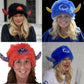 LOW LOW Profile 5" Handmade Hockey or Lacrosse Cap in Blue, Red, Black, White or Orange
